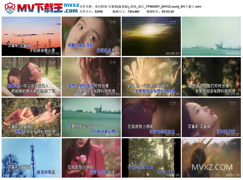 来自阿曼-艾蜜莉(温柔版)_国语_流行_YF800507